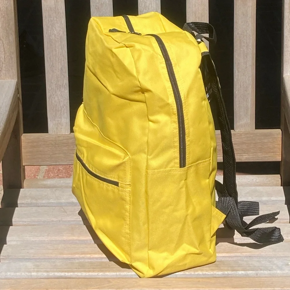 Yellow Backpack with Black Trim New